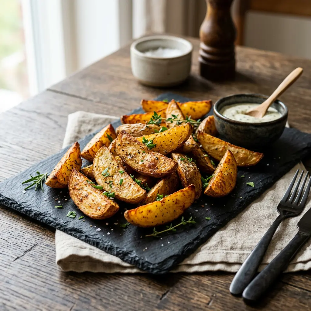 Foto van Aardappelpartjes uit de airfryer bereid in de airfryer