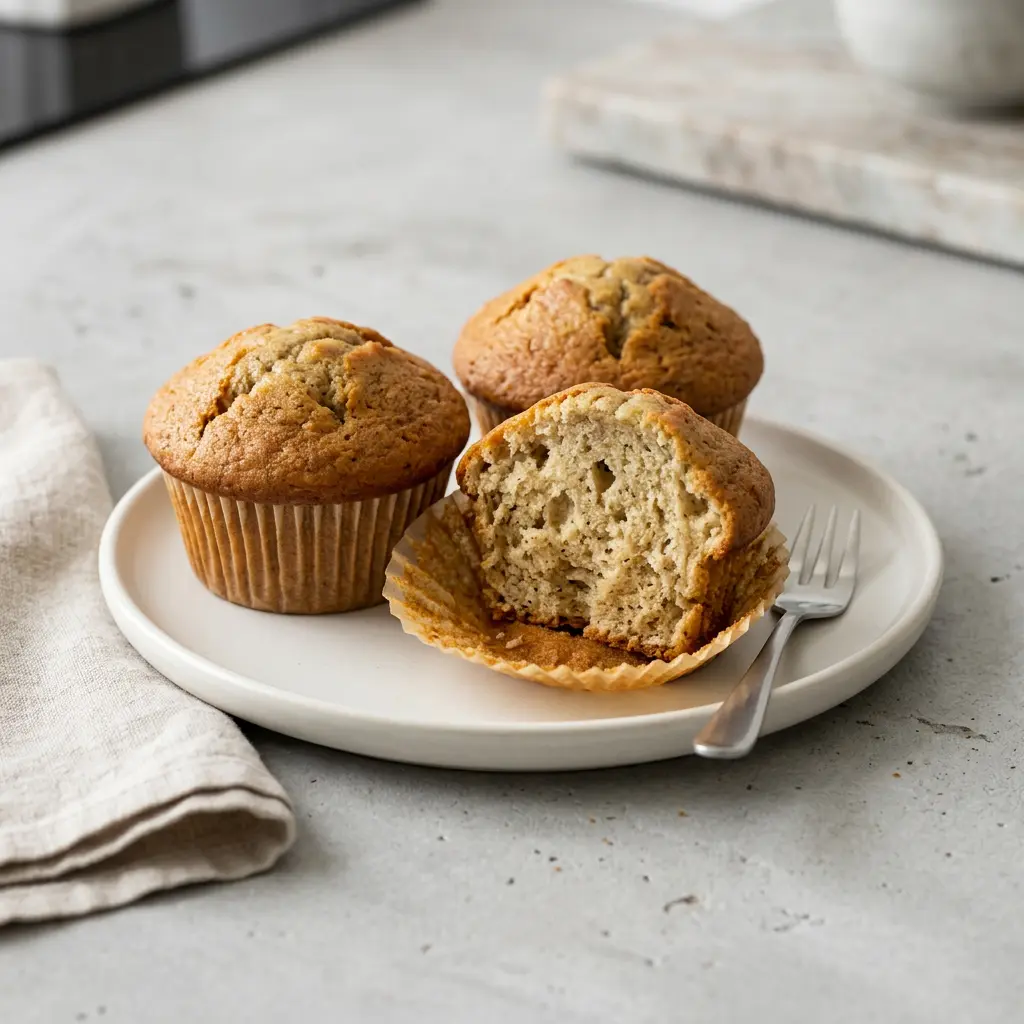 Foto van Bananenmuffins uit de airfryer bereid in de airfryer