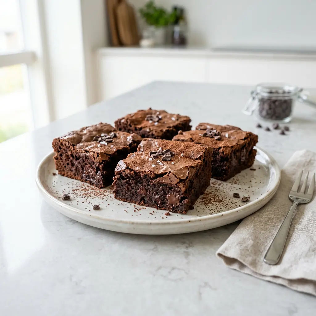 Foto van Brownies uit de airfryer bereid in de airfryer