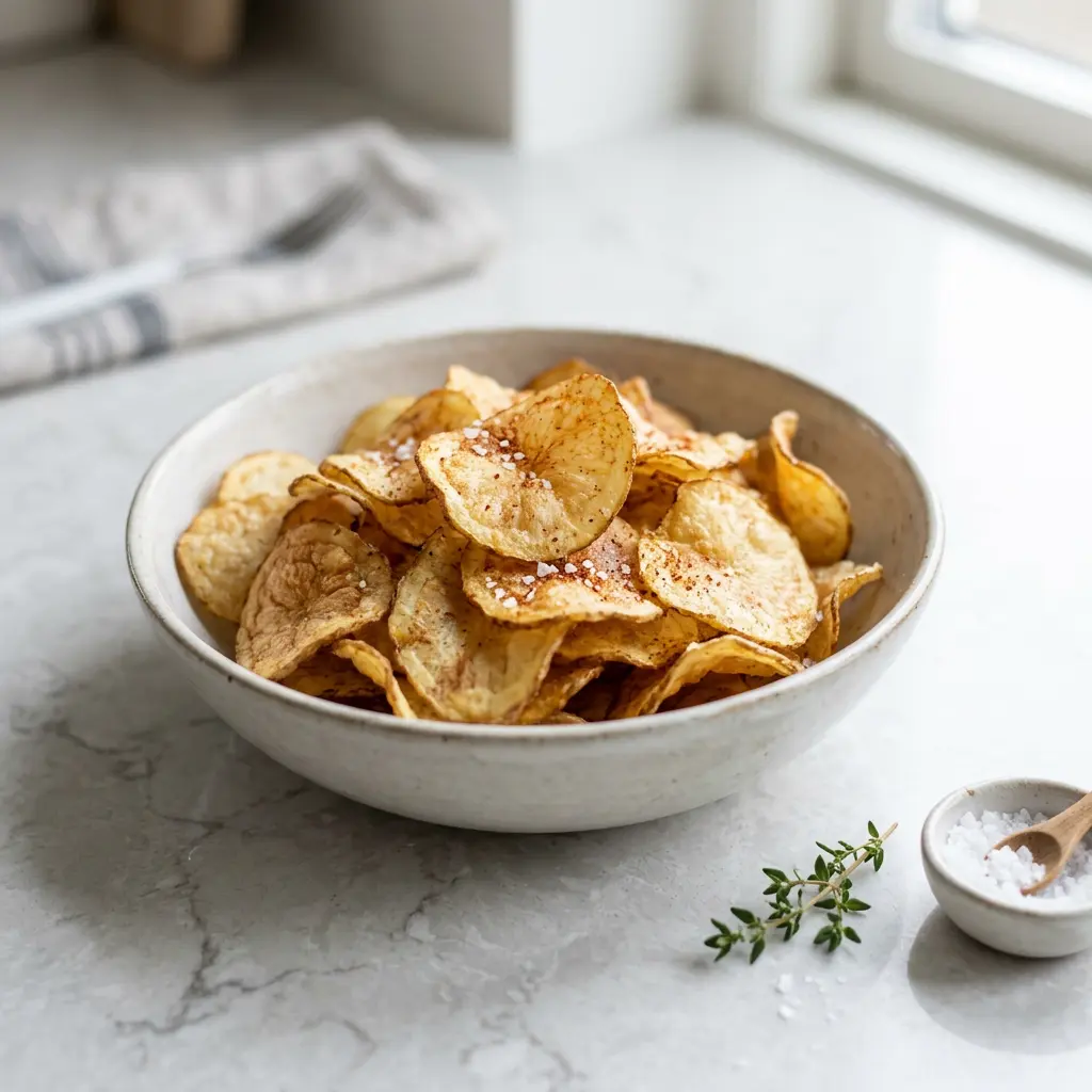 Foto van Chips uit de airfryer bereid in de airfryer