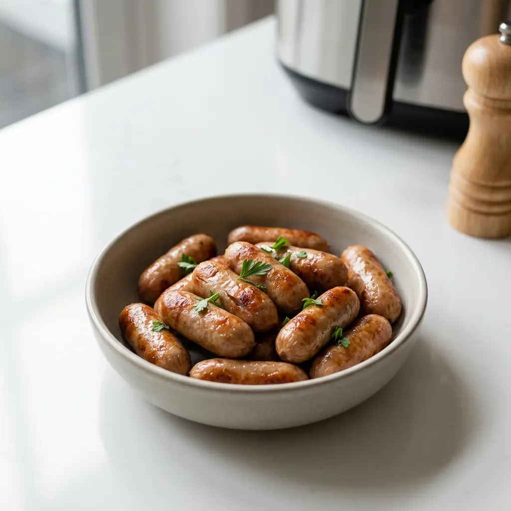 Foto van Cocktailworstjes uit de airfryer bereid in de airfryer