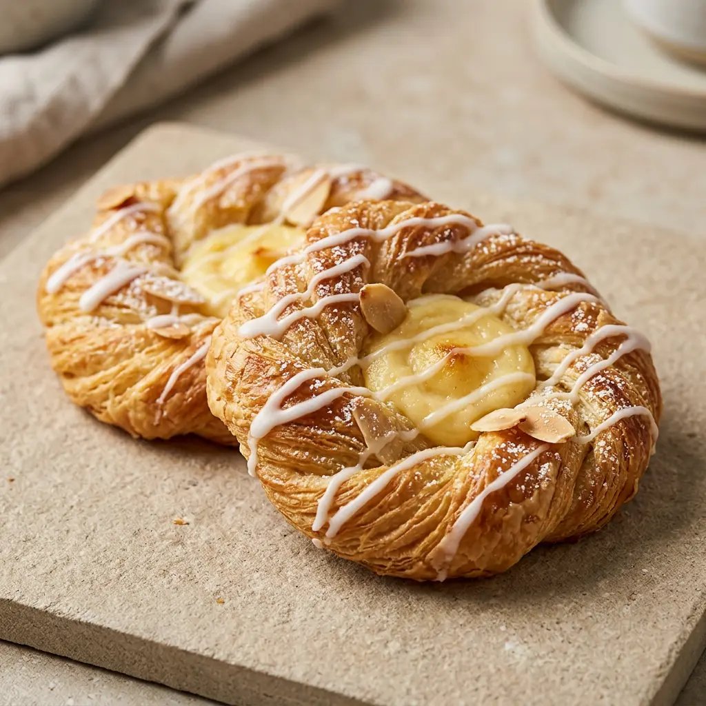 Foto van Deens koffiebrood uit de airfryer bereid in de airfryer
