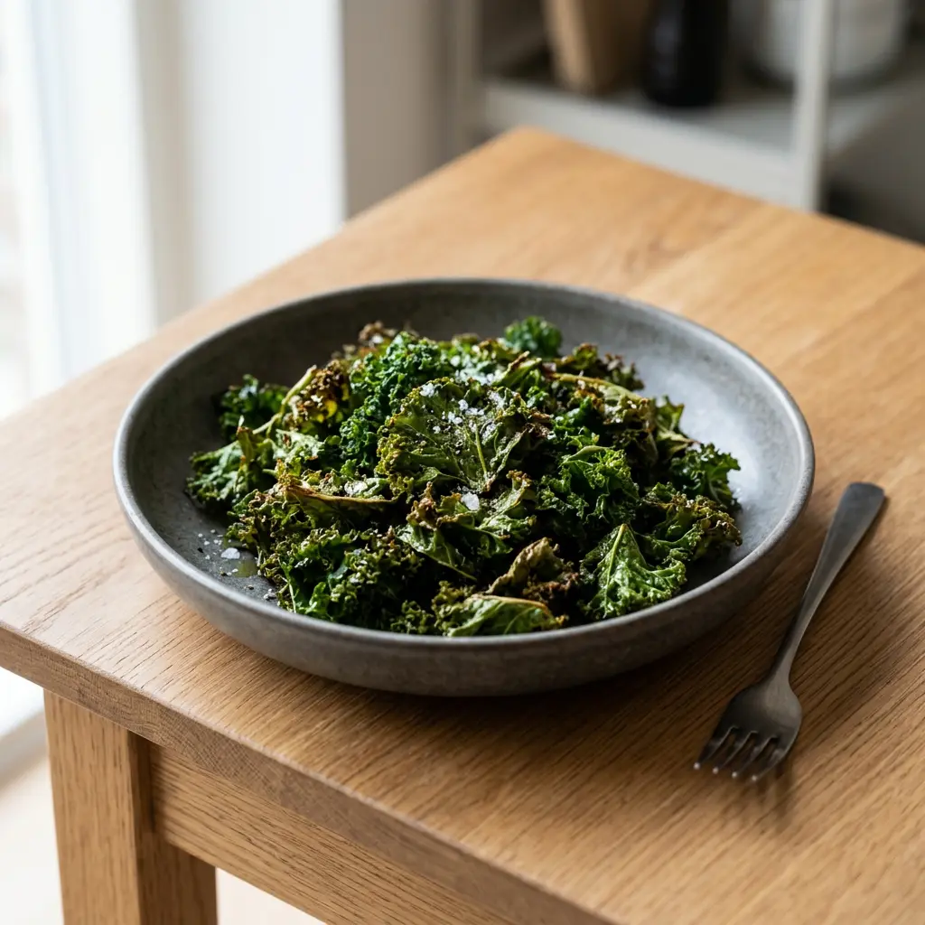 Foto van Deense boerenkool in roomsaus uit de airfryer bereid in de airfryer