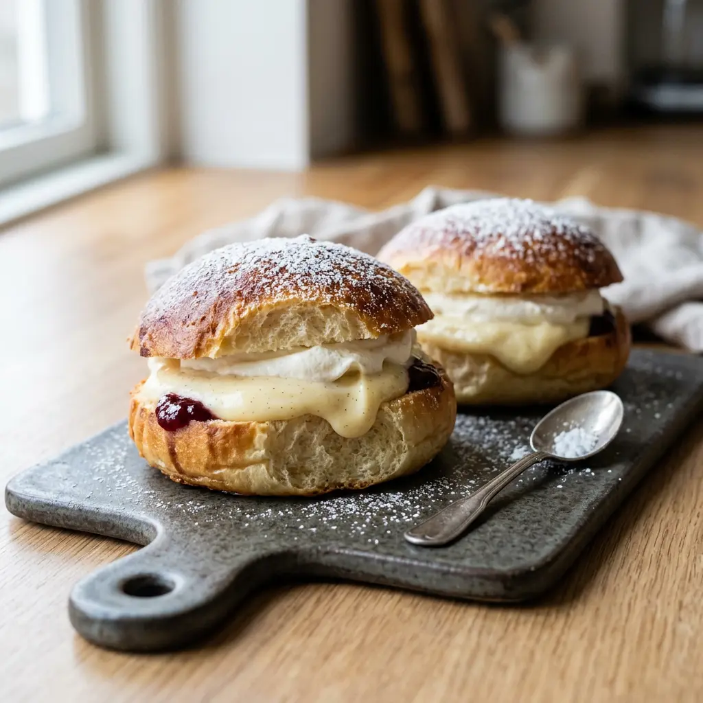 Foto van Deense vastenavondbollen uit de airfryer bereid in de airfryer