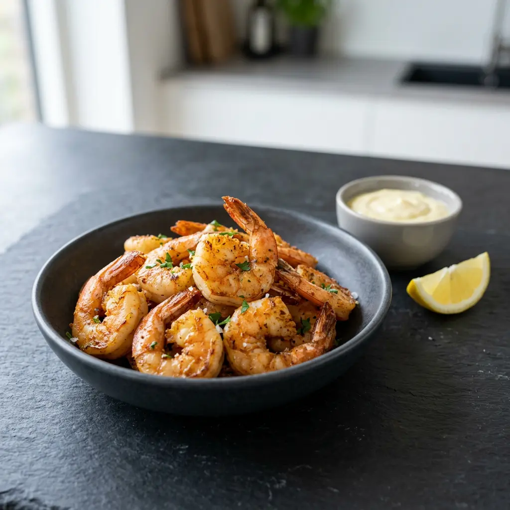 Foto van Garnalen uit de airfryer bereid in de airfryer