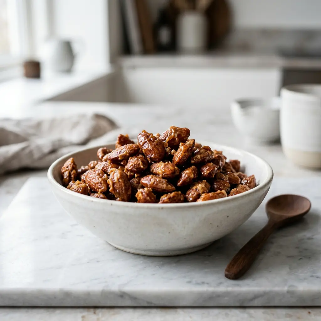 Foto van Gebrande amandelen uit de airfryer bereid in de airfryer