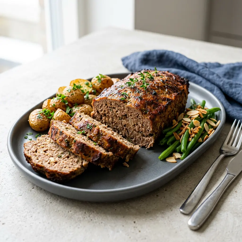 Foto van Gehaktbrood uit de airfryer bereid in de airfryer