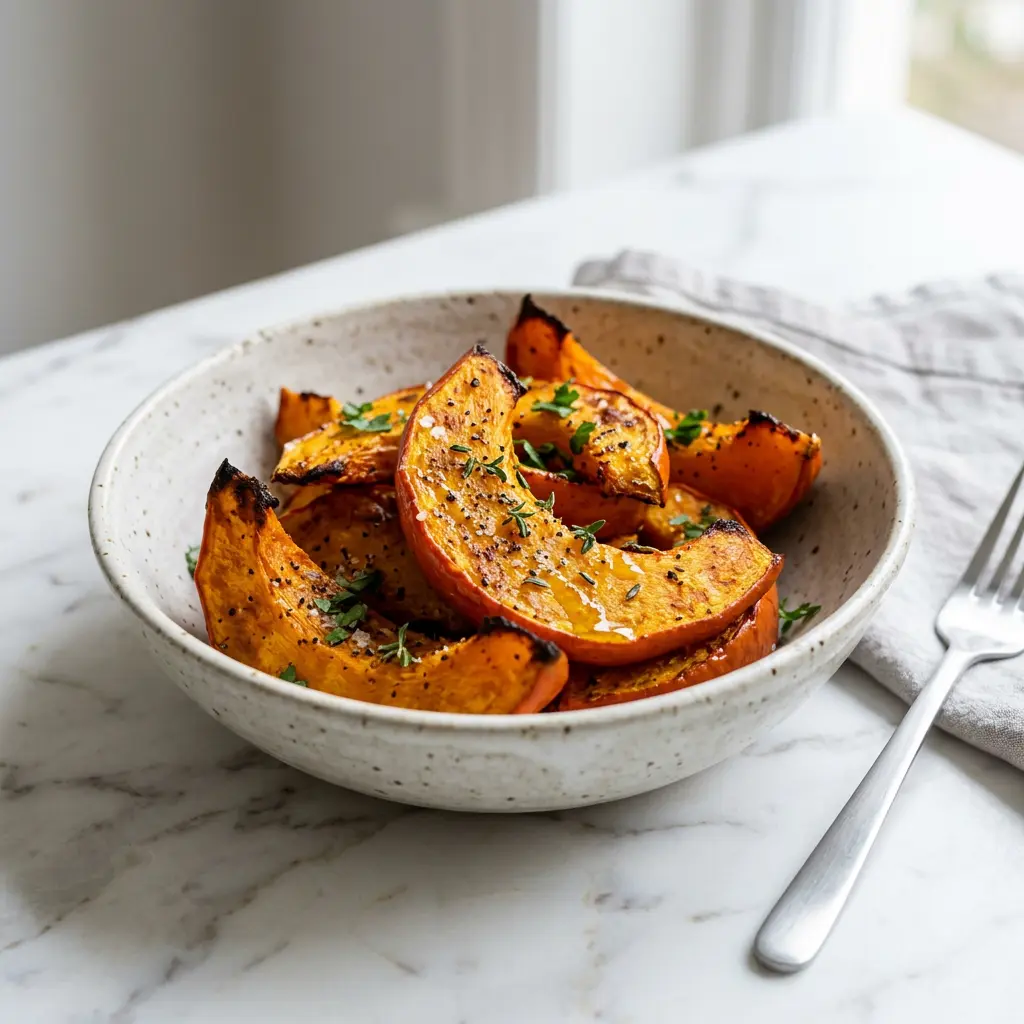 Foto van Hokkaidopompoen uit de airfryer bereid in de airfryer