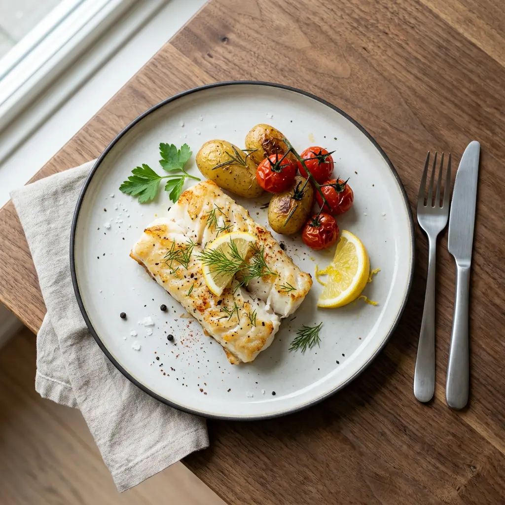 Foto van Kabeljauw uit de airfryer bereid in de airfryer