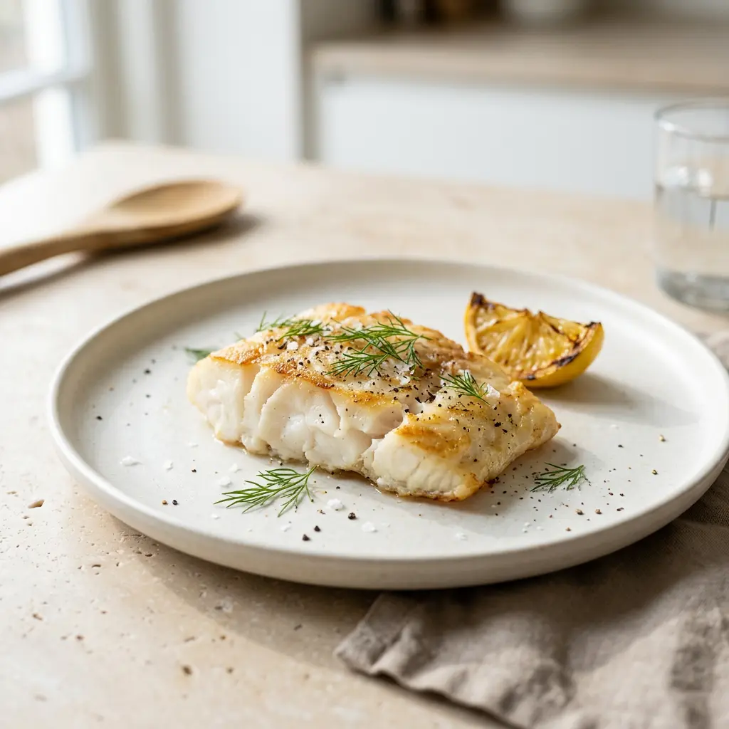 Foto van Kabeljauwfilet uit de airfryer bereid in de airfryer