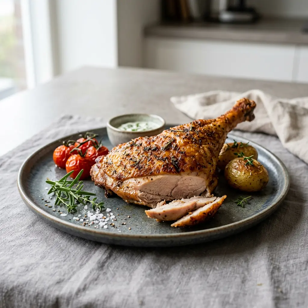 Foto van Kalkoenbout uit de airfryer bereid in de airfryer