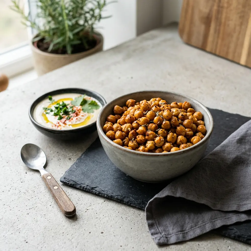 Foto van Kikkererwten uit de airfryer bereid in de airfryer