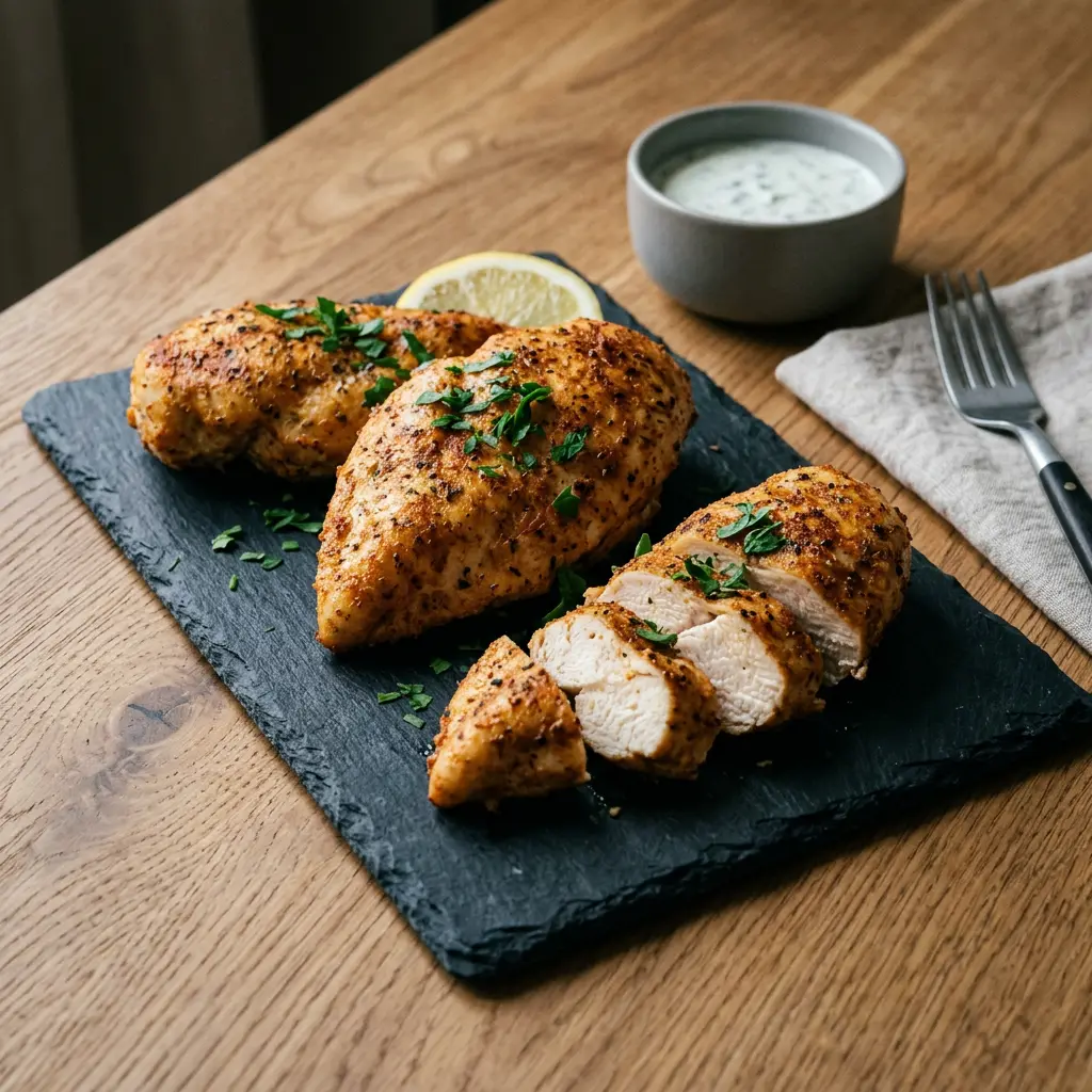 Foto van Kipfilet uit de airfryer bereid in de airfryer