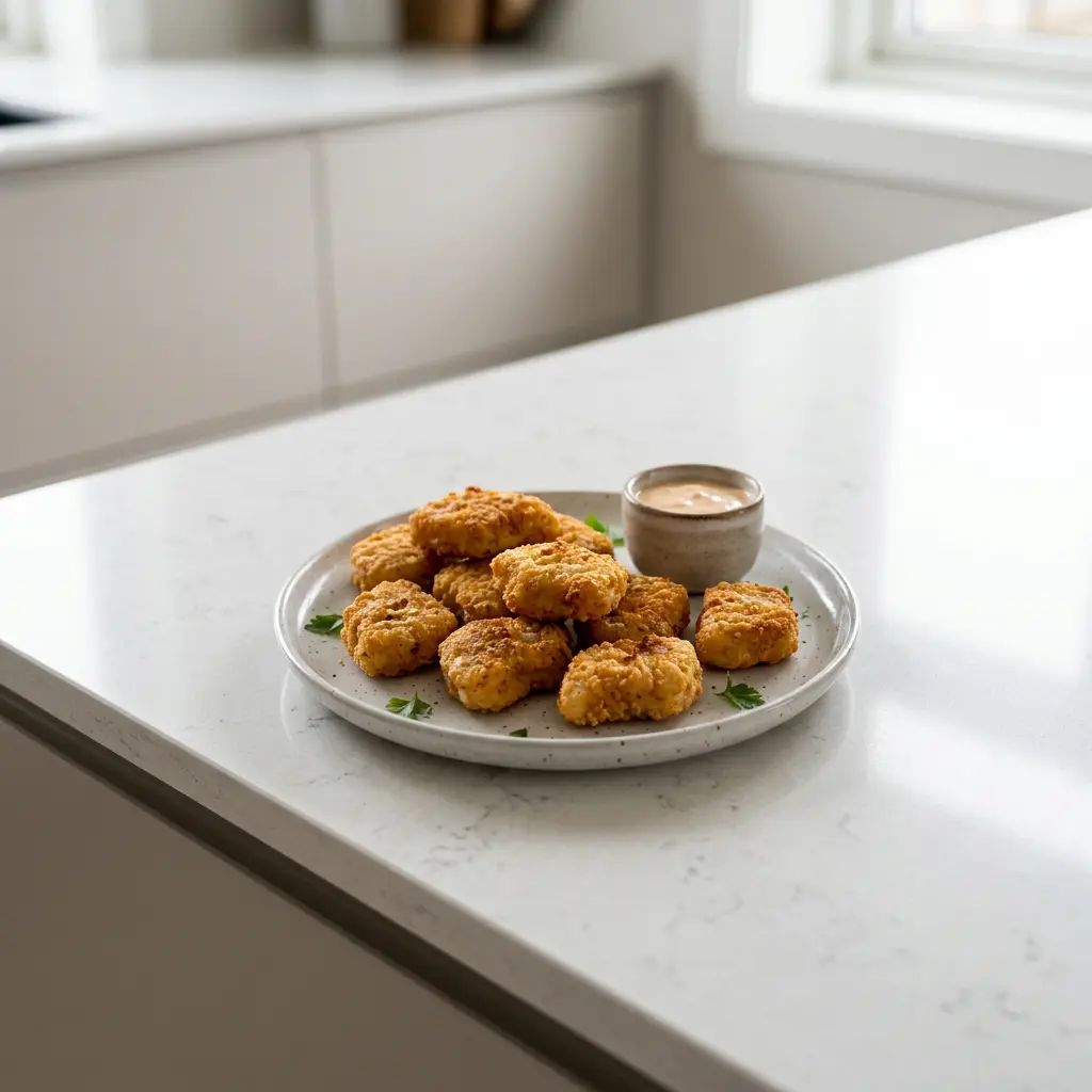 Foto van Kipnuggets uit de airfryer bereid in de airfryer
