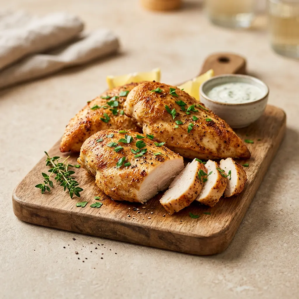 Foto van Kippenborst uit de airfryer bereid in de airfryer