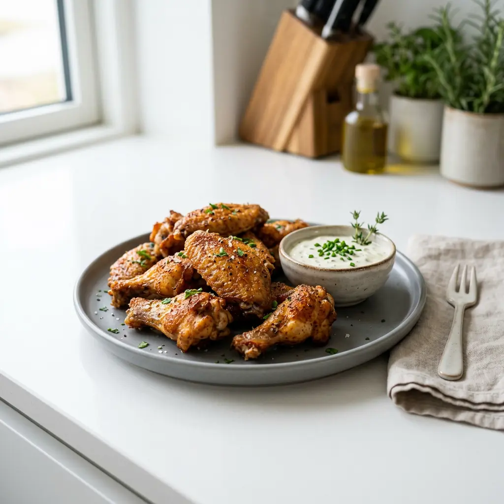 Foto van Kippenvleugels uit de airfryer bereid in de airfryer
