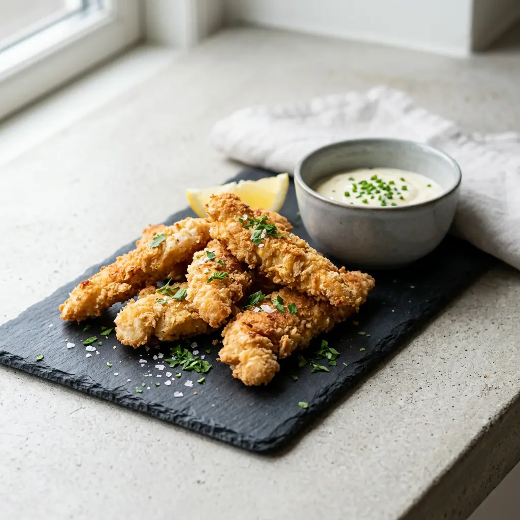 Foto van Kipreepjes uit de airfryer bereid in de airfryer