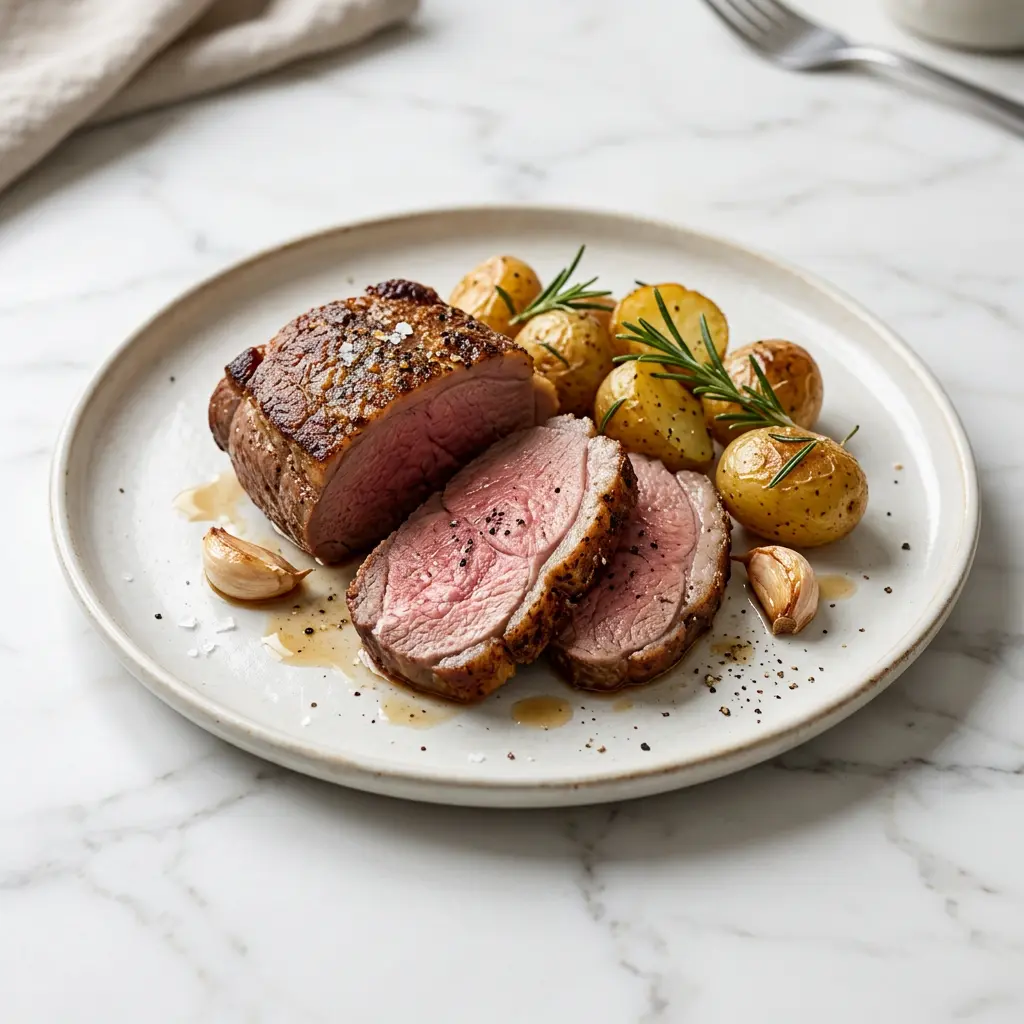 Foto van Lamsculotte uit de airfryer bereid in de airfryer