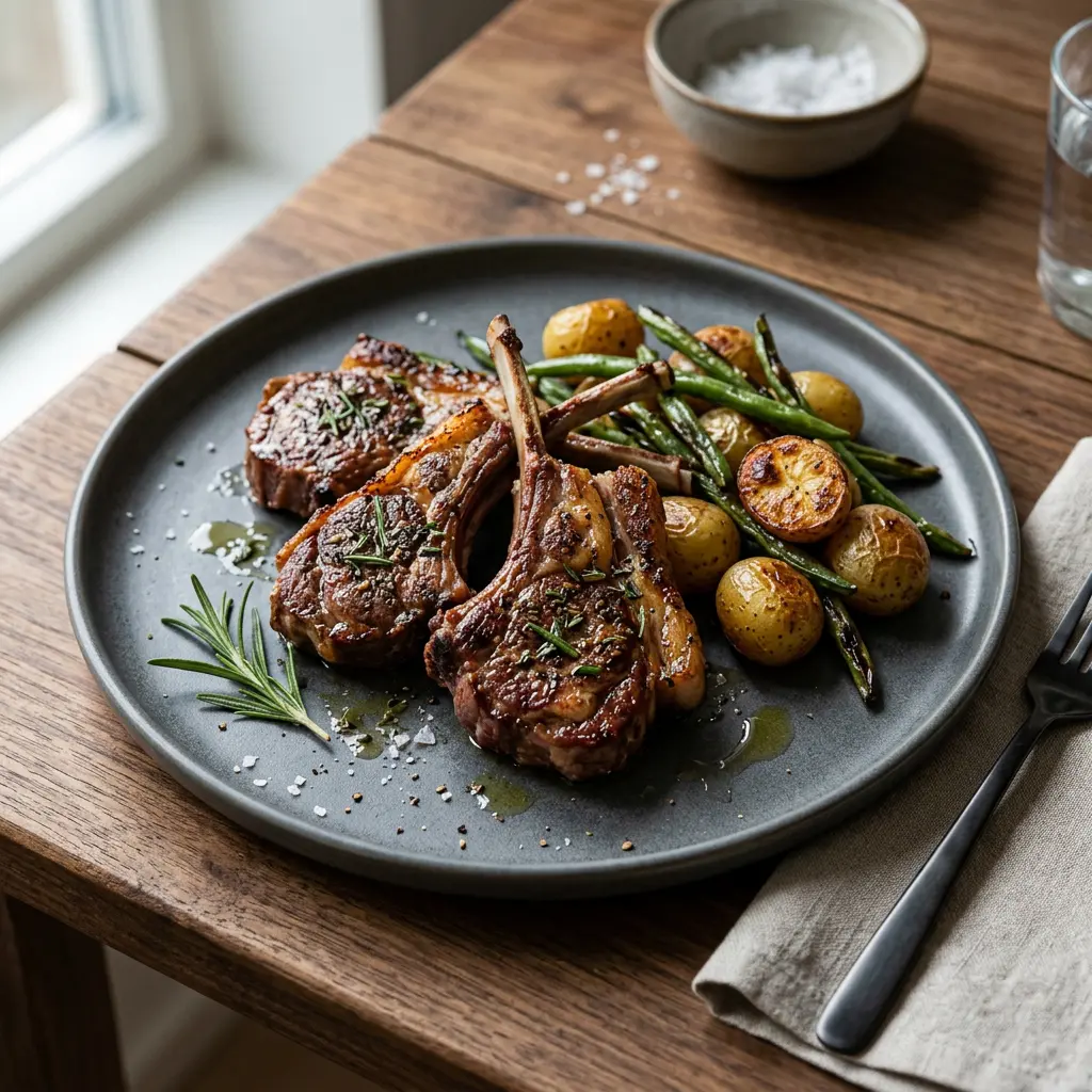 Foto van Lamskoteletten uit de airfryer bereid in de airfryer
