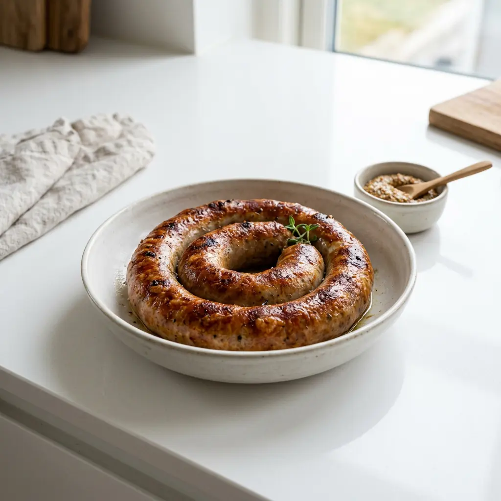 Foto van Medisterworst uit de airfryer bereid in de airfryer