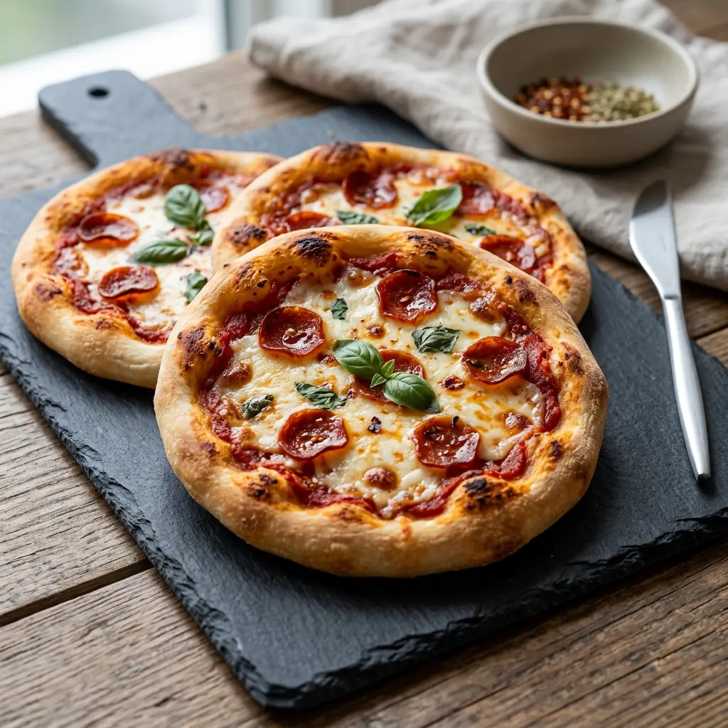 Foto van Minipizza's uit de airfryer bereid in de airfryer