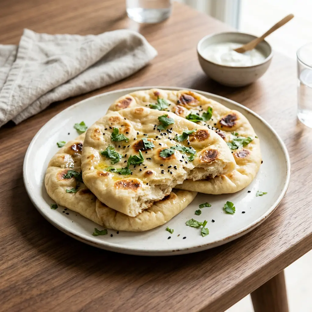 Foto van Naanbrood uit de airfryer bereid in de airfryer