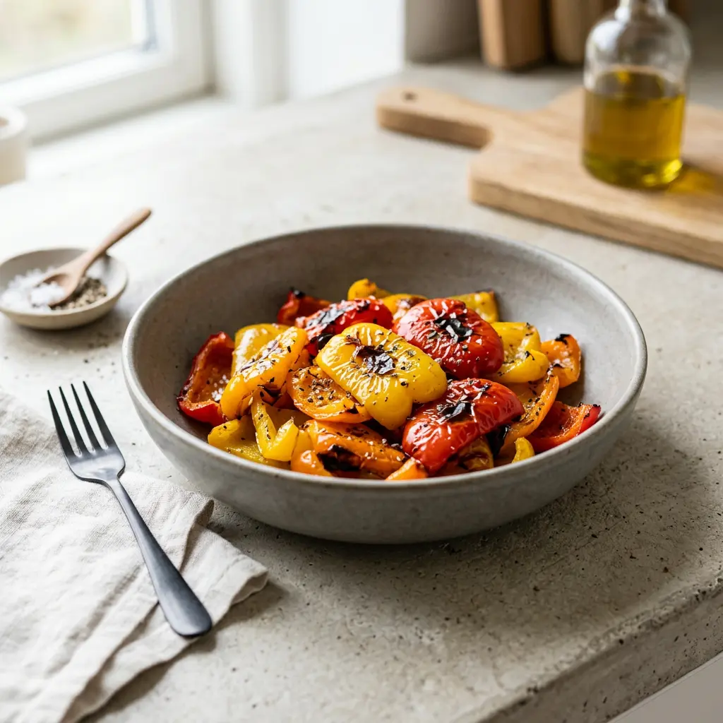 Foto van Paprika uit de airfryer bereid in de airfryer