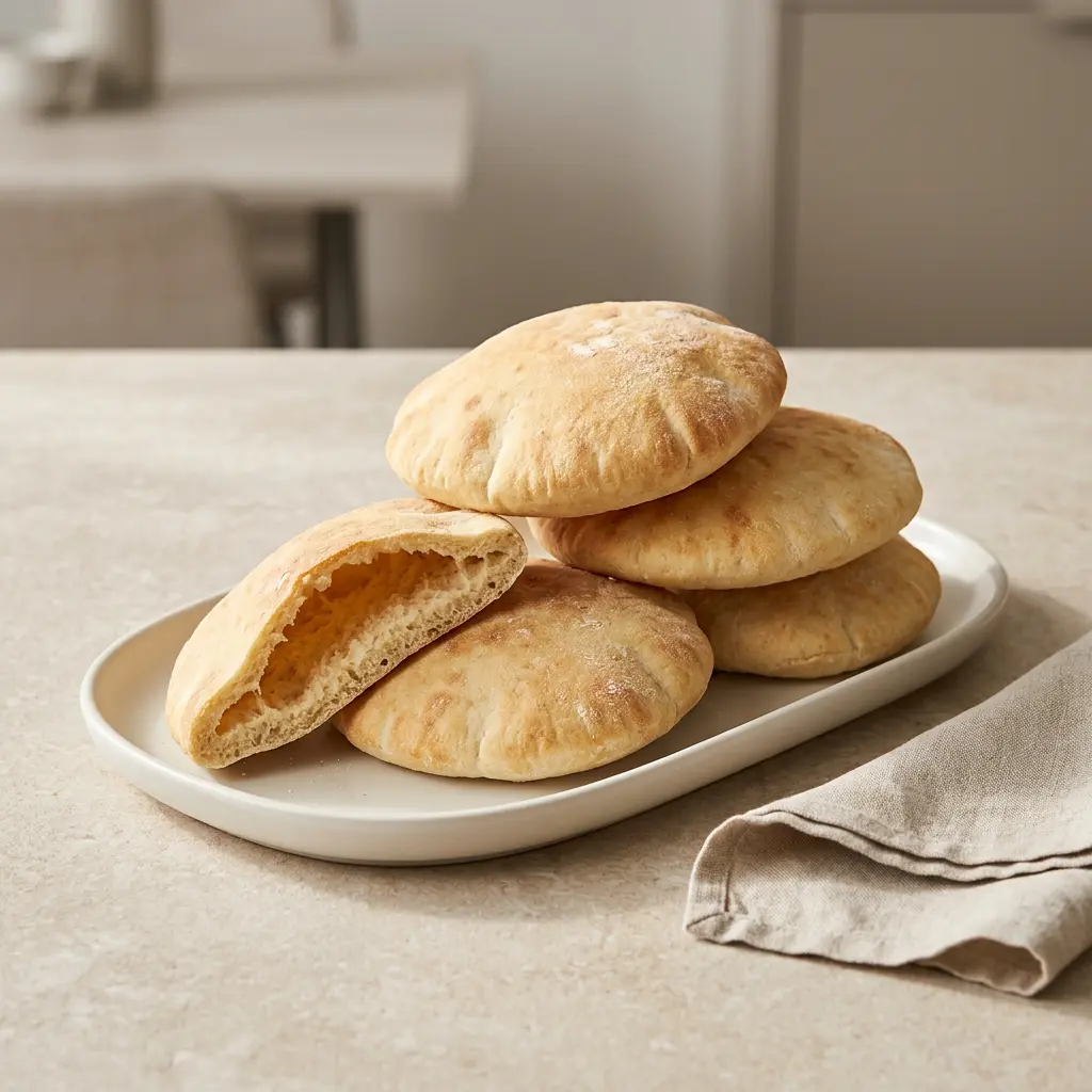 Foto van Pitbroodjes uit de airfryer bereid in de airfryer