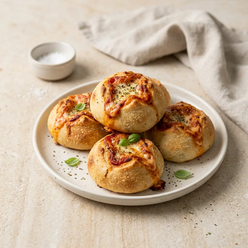 Foto van Pizzabroodjes uit de airfryer bereid in de airfryer