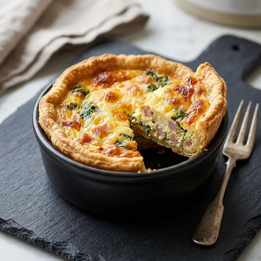 Foto van Quiche uit de airfryer bereid in de airfryer
