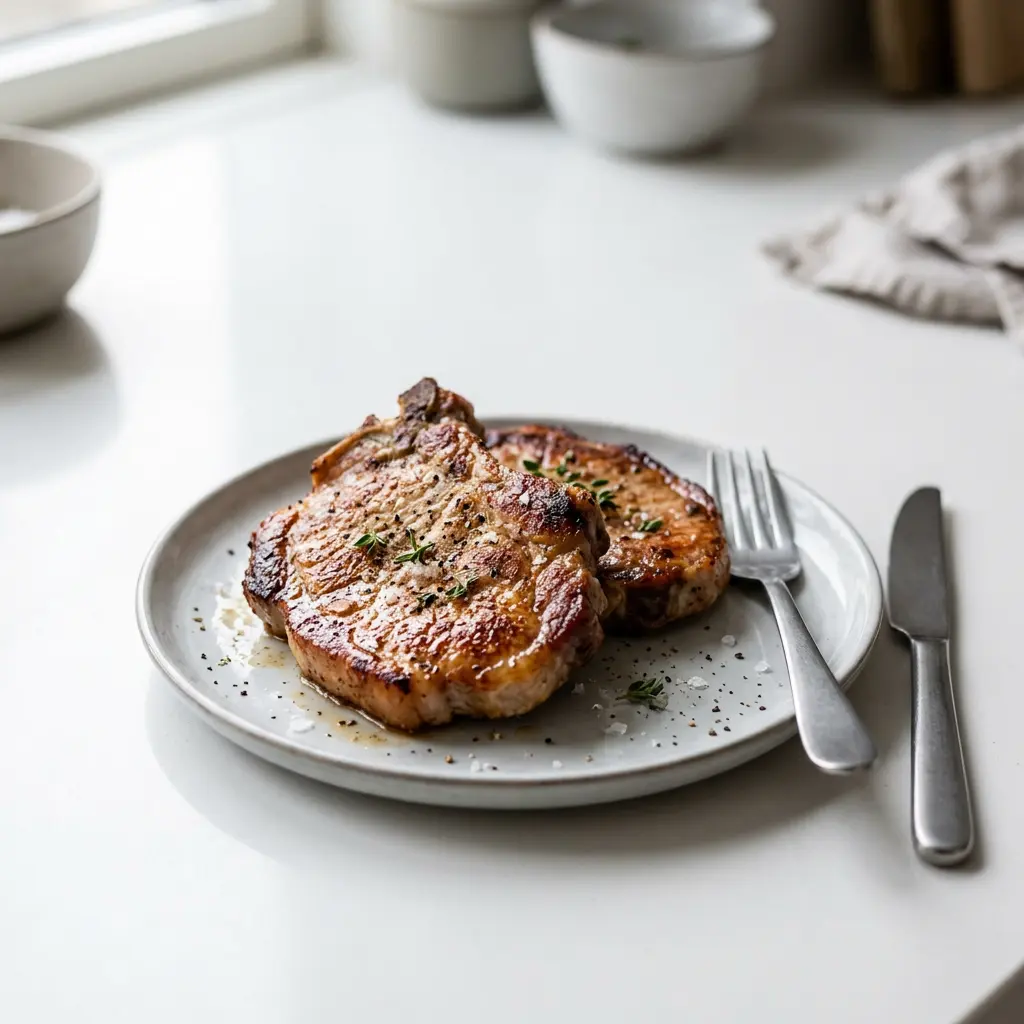Foto van Schouderkarbonades uit de airfryer bereid in de airfryer