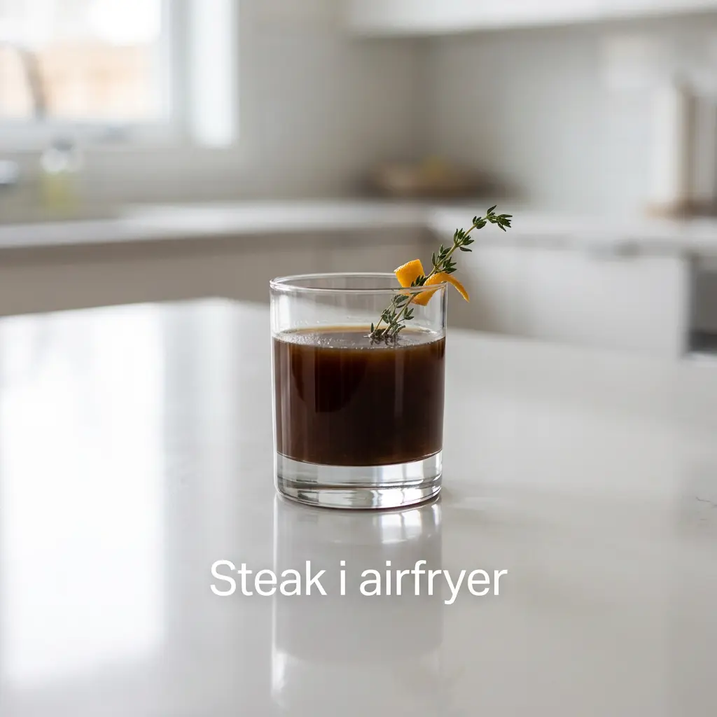 Foto van Steak uit de airfryer bereid in de airfryer