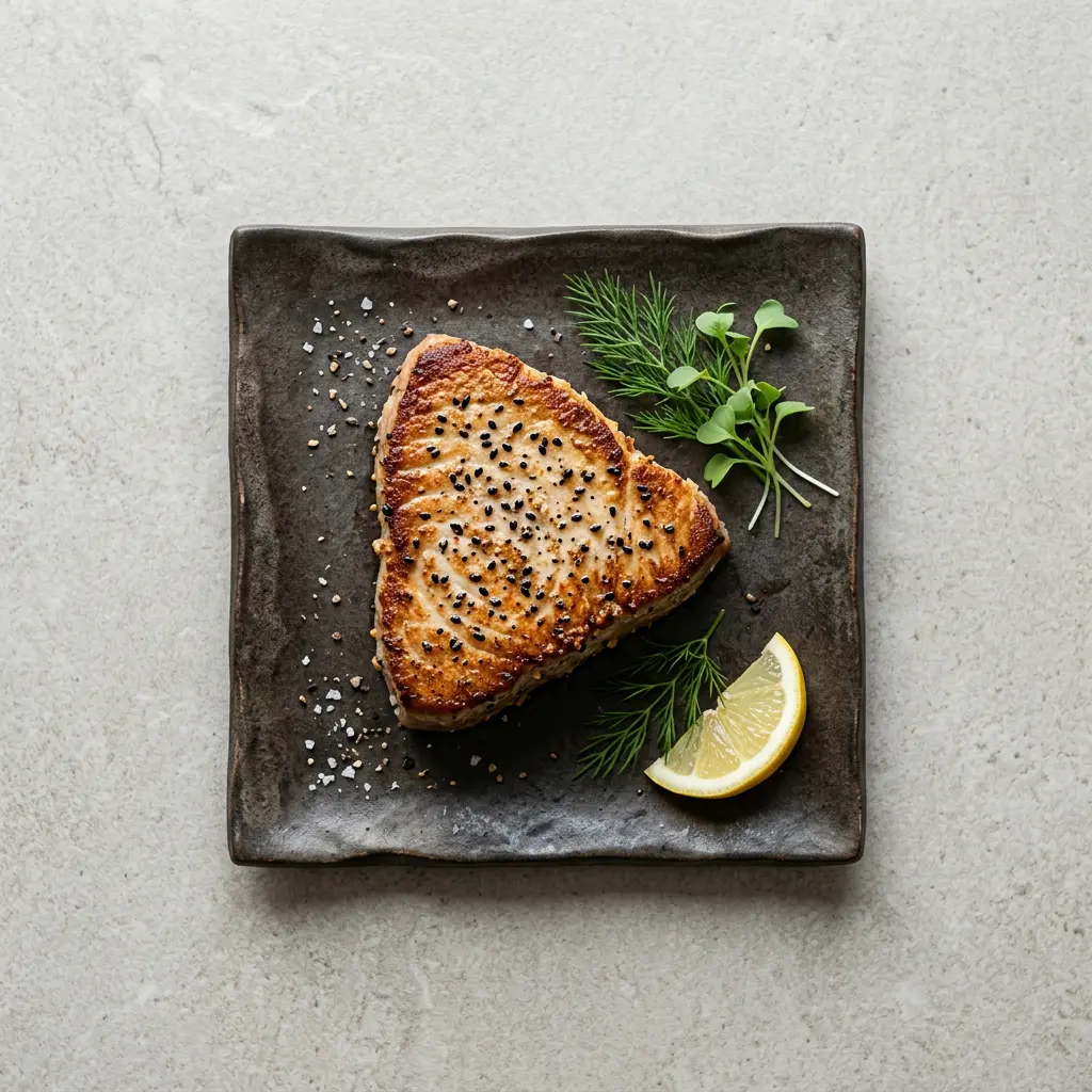 Foto van Tonijnsteak uit de airfryer bereid in de airfryer
