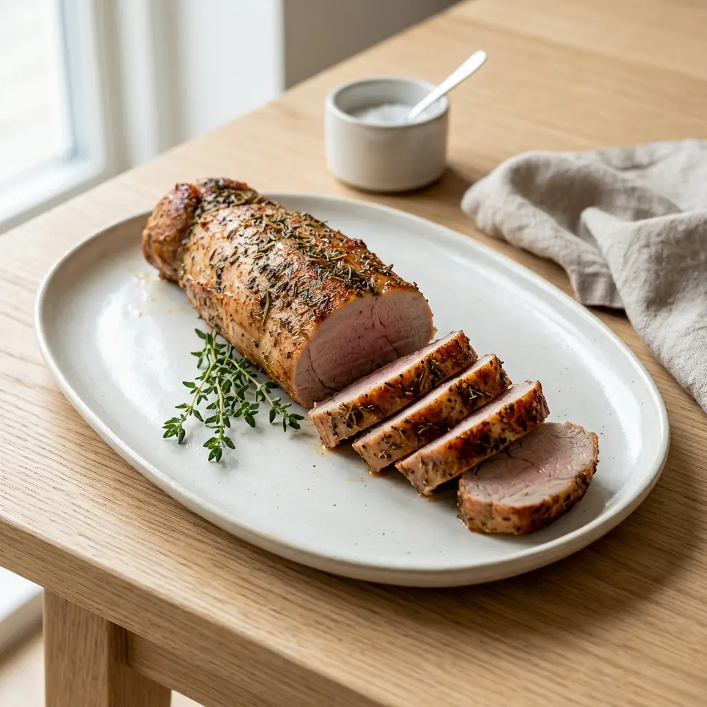 Foto van Varkensfilet uit de airfryer bereid in de airfryer