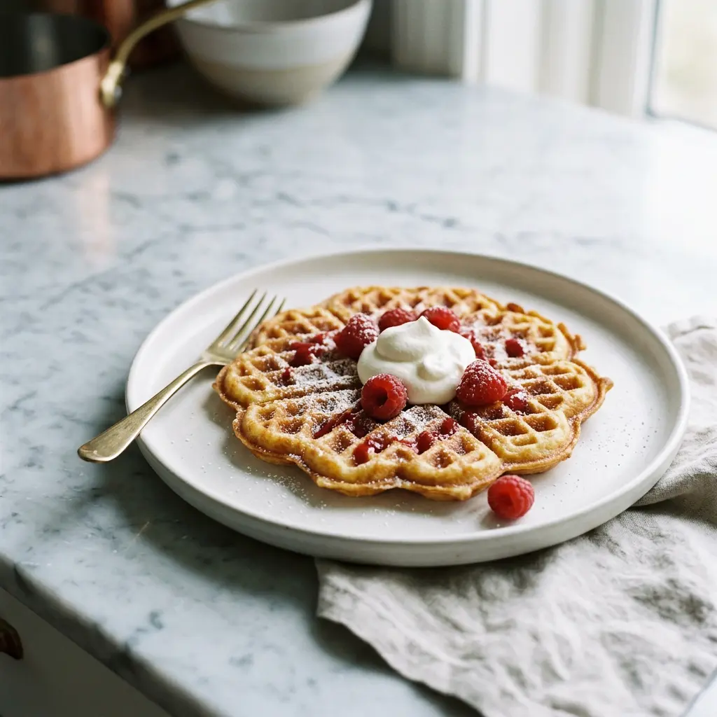 Foto van Wafels uit de airfryer bereid in de airfryer