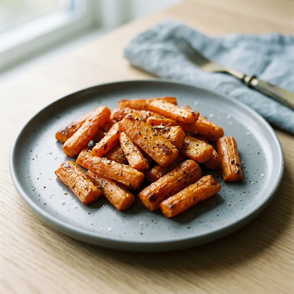 Foto van Wortelen uit de airfryer bereid in de airfryer