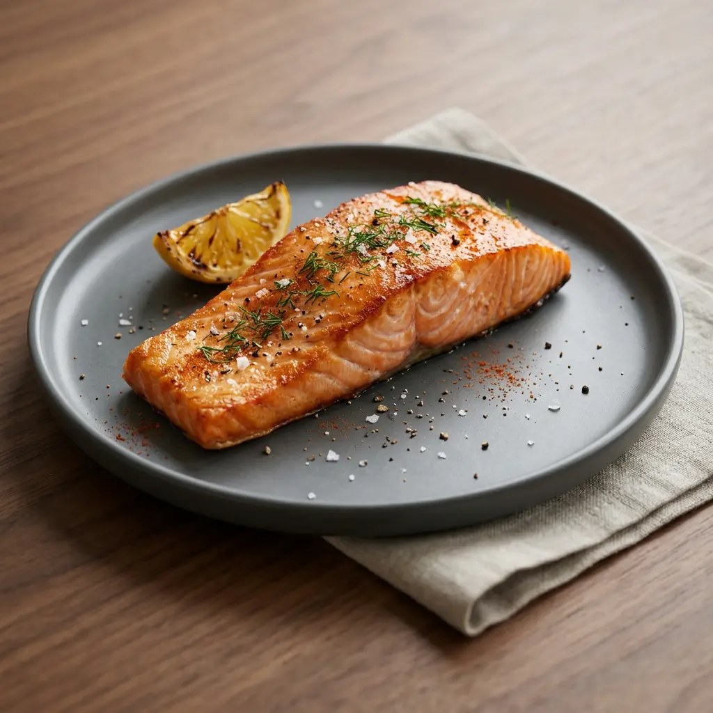 Foto van Zalmfilet uit de airfryer bereid in de airfryer