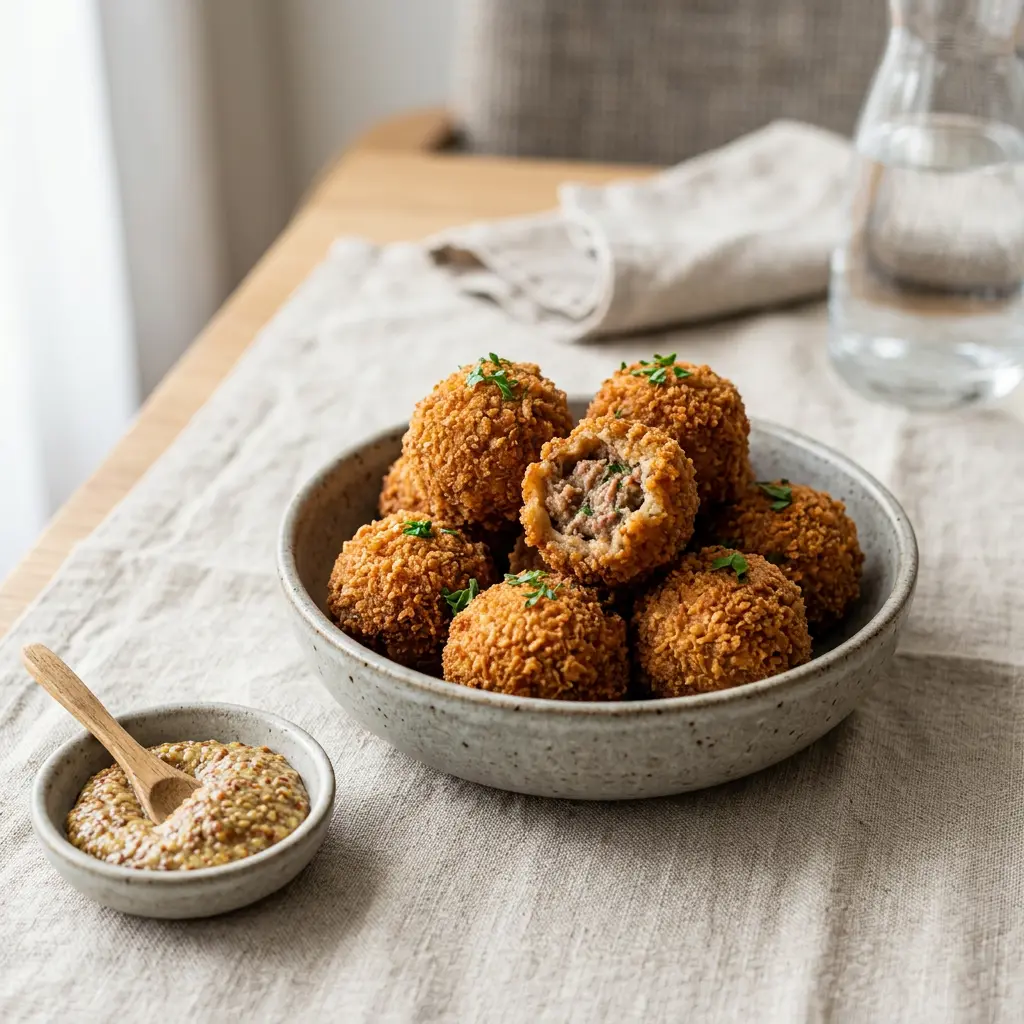 Foto van Bitterballen klaar om te serveren