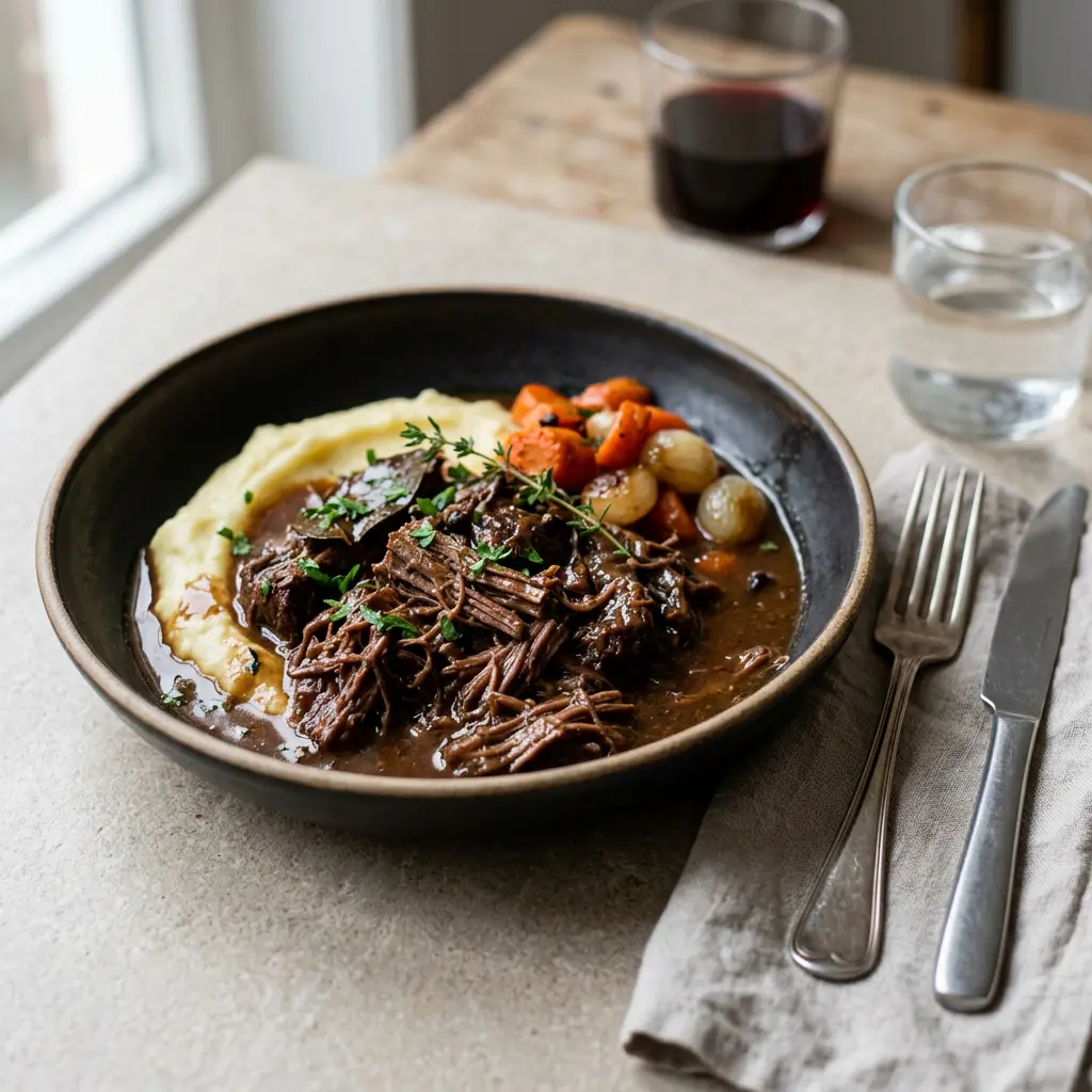 Foto van Draadjesvlees klaar om te serveren