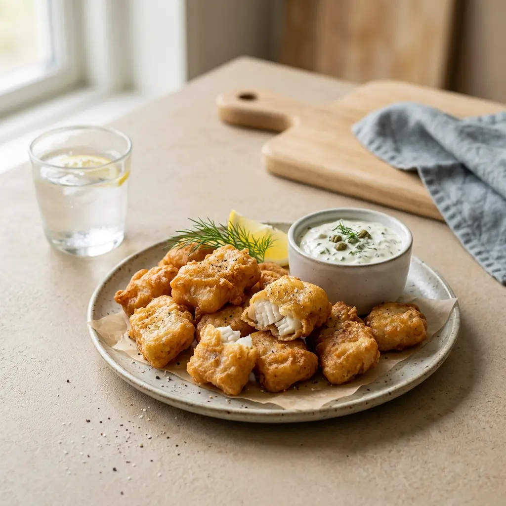 Foto van Kibbeling klaar om te serveren
