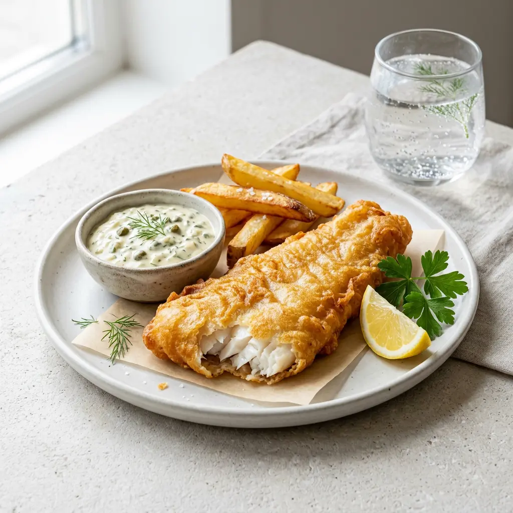 Foto van Lekkerbekje klaar om te serveren