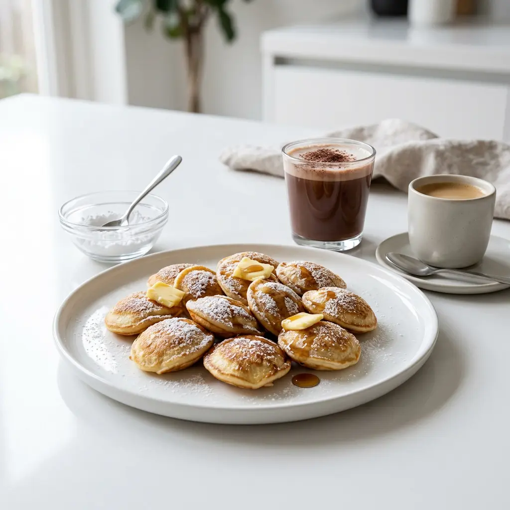 Foto van Poffertjes klaar om te serveren